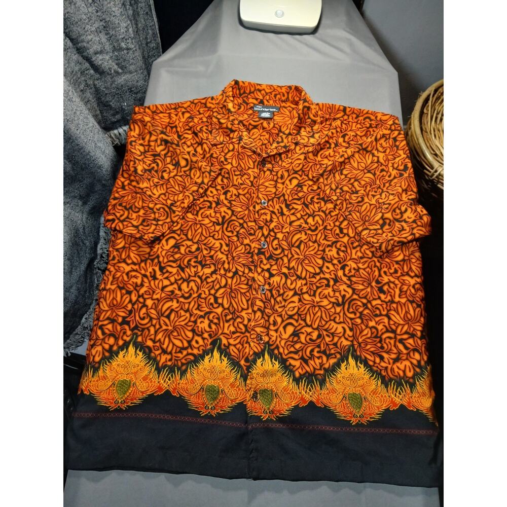 No Boundaries Short Sleeve Button Down Shirt Men's Size XL